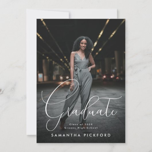  Afstuderen Foto Afstudeerder Afstuderen Aankondiging (Voorkant)