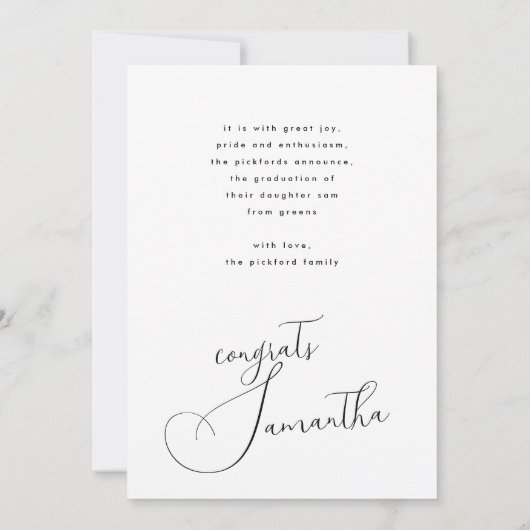  Afstuderen Foto Afstudeerder Afstuderen Aankondiging (Achterkant)