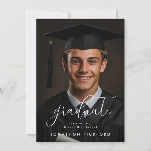  Afstuderen Foto Afstudeerder Afstuderen Aankondiging (Voorkant)