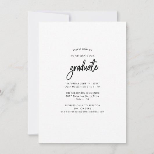 Afstuderen Foto Afstuderen 2025 Party Kaart (Achterkant)