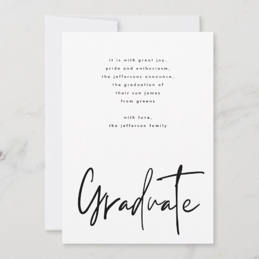 Afstuderen Foto Afstuderen Aankondiging (Achterkant)