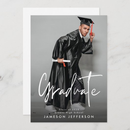 Afstuderen Foto Afstuderen Aankondiging (Voorkant / Achterkant)