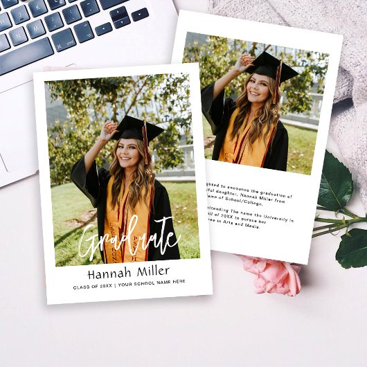 Afstuderen Foto Afstuderen Aankondiging