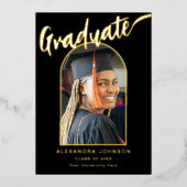 Afstuderen foto Afstuderen aankondiging Black Gold (Voorkant)