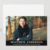 Afstuderen Foto Afstuderen Aankondiging Kaart (Voorkant / Achterkant)