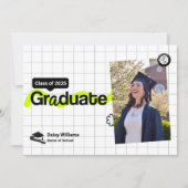 Afstuderen foto Afstuderen aankondiging moderne Ka (Voorkant)