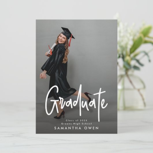 Afstuderen Foto Afstuderen Kaart (Staand voorkant)
