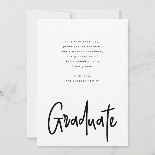 Afstuderen Foto Afstuderen Kaart (Achterkant)