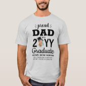 Afstuderen foto Afstuderen klas jaar trotse vader T-shirt (Voorkant)