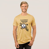 Afstuderen Foto Afstuderen Klasse Jaar 2024 Custom Tri-Blend Shirt (Voorkant volledig)