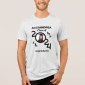 Afstuderen Foto Afstuderen Klasse Jaar 2024 Custom Tri-Blend Shirt (Voorkant)