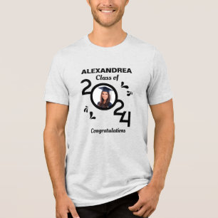Afstuderen Foto Afstuderen Klasse Jaar 2024 Custom Tri-Blend Shirt