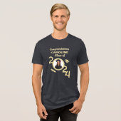 Afstuderen Foto Afstuderen Klasse Jaar 2024 Custom Tri-Blend Shirt (Voorkant volledig)