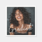 Afstuderen foto afstuderen naam servet (Voorkant)