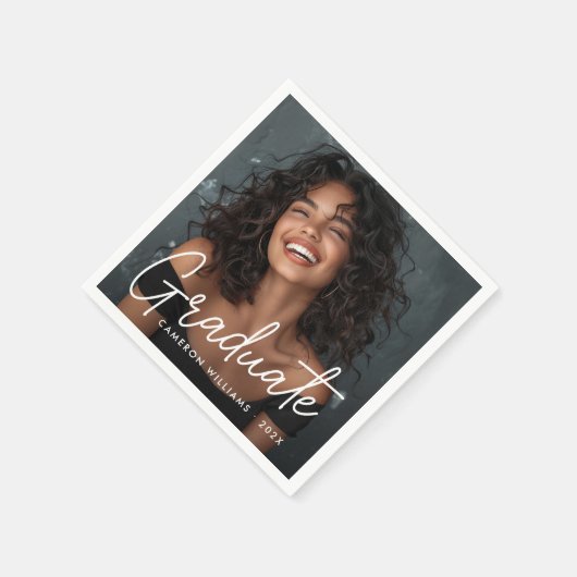 Afstuderen foto afstuderen naam servet (Hoek)