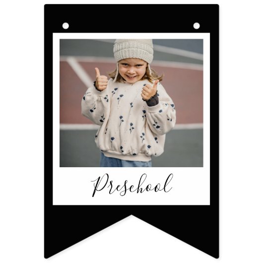 Afstuderen Foto Banner Kleuterschool naar 12e klas (Tweede vlag)