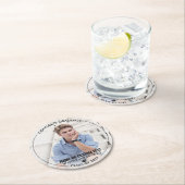 Afstuderen Foto bedankt Klasse 20XX Aangepast Ronde Kartonnen Onderzetter (Insitu)