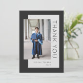 Afstuderen Foto Black 2023 - Hartelijk dank - kaar Bedankkaart (Staand voorkant)