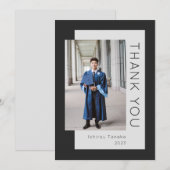 Afstuderen Foto Black 2023 - Hartelijk dank - kaar Bedankkaart (Voorkant / Achterkant)