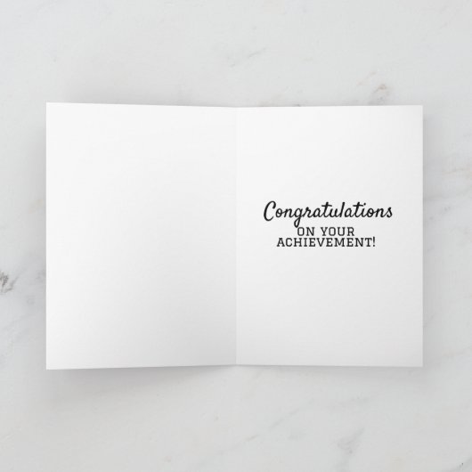 Afstuderen Foto blauw Leopard Print Kaart (Binnen)