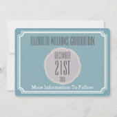 Afstuderen Foto  Blauw opslaan Datum Save The Date (Achterkant)