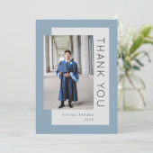 Afstuderen Foto Blue 2023 - Hartelijk dank Bedankkaart (Staand voorkant)