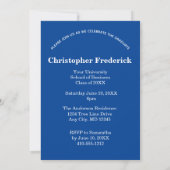 Afstuderen Foto Blue White College Graduing Kaart (Achterkant)