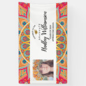 Afstuderen Foto Bohemian Colorful Class of 20XX Spandoek (Verticaal)