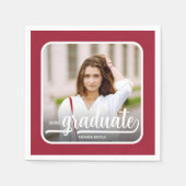 Afstuderen foto Bold Script Crimson Servet (Voorkant)