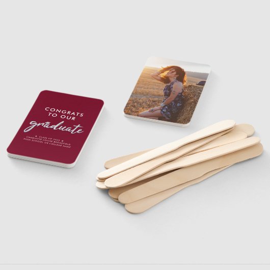 Afstuderen Foto Bourgondië Afstuderen 2024 Handwaaier (Niet-gemonteerd)