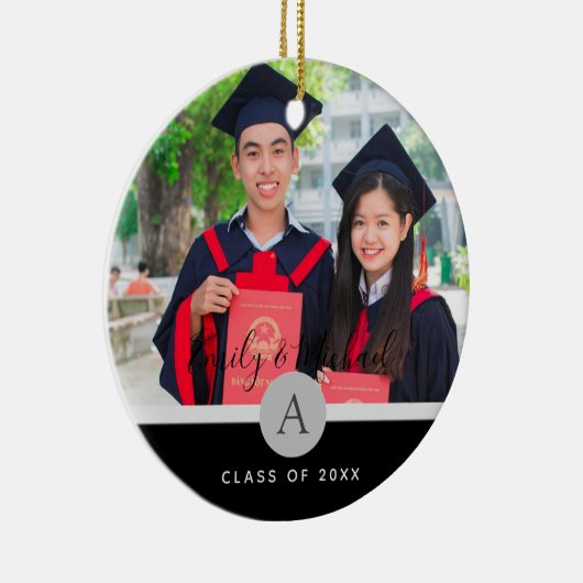 Afstuderen FOTO - Cadeaus en aankondigingen Aangep Keramisch Ornament (Rechts)