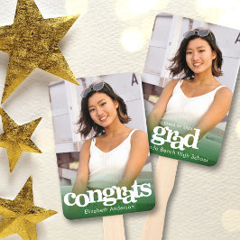 Afstuderen foto chic simpel modern green keepomwil handwaaier