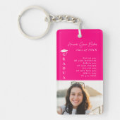 Afstuderen Foto & Citaat Sleutelhanger (Voorkant)