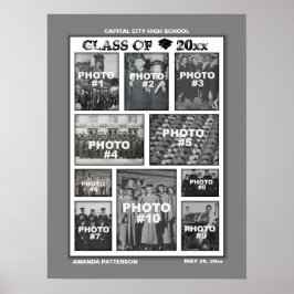 Afstuderen Foto Collage 10 Afbeeldingen Poster