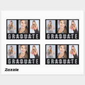 Afstuderen Foto Collage Aangepast rechthoekig tikk Rechthoekige Sticker (Vel)