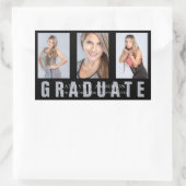 Afstuderen Foto Collage Aangepast rechthoekig tikk Rechthoekige Sticker (Tas)