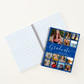 Afstuderen Foto Collage Afstuderen Blue Notitieboek (Binnen)