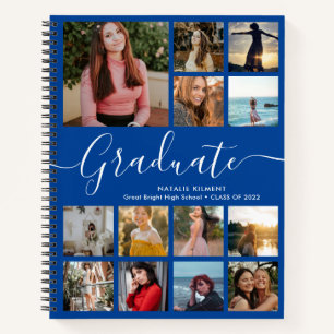 Afstuderen Foto Collage Afstuderen Blue Notitieboek