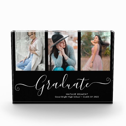 Afstuderen Foto Collage Afstuderen Photo Block (Voorkant)