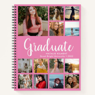 Afstuderen Foto Collage Afstuderen Roze Notitieboek
