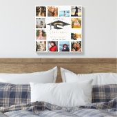 Afstuderen Foto Collage Black en Gold Afstuderen Canvas Afdruk (Insitu (Slaapkamer))