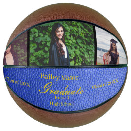 Afstuderen Foto Collage Blue Leather Basketball Basketbal