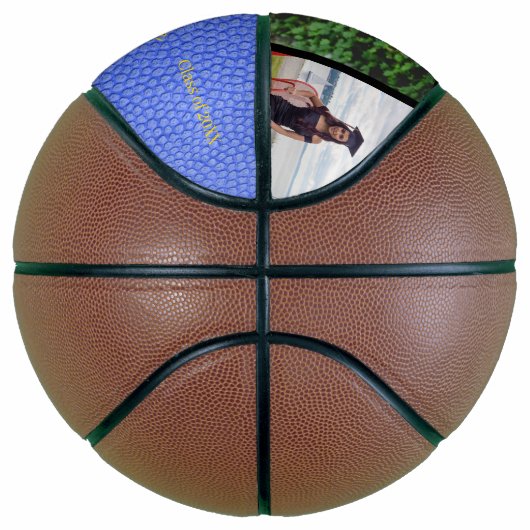 Afstuderen Foto Collage Blue Leather Basketball Basketbal (Rechts)