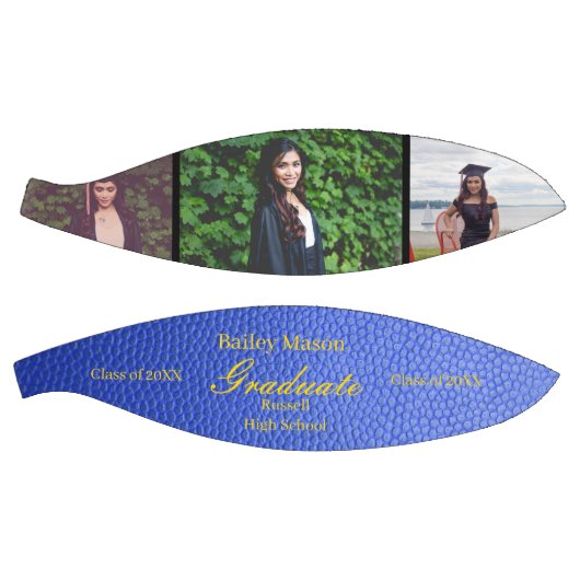 Afstuderen Foto Collage Blue Leather Basketball Basketbal (Panelen)