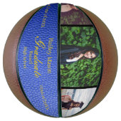 Afstuderen Foto Collage Blue Leather Basketball Basketbal (Verticaal)