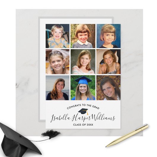 Afstuderen Foto collage door Years Afstudeerder Pa Kaart