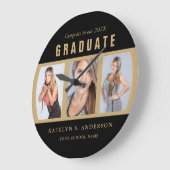 Afstuderen Foto Collage Gefeliciteerd Black en Grote Klok (Hoek)