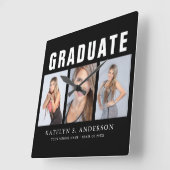 Afstuderen Foto Collage Gefeliciteerd Square Wa Vierkante Klok (Hoek)