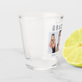 Afstuderen Foto Collage Gefeliciteerd White Shot Glas (Links)