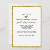 Afstuderen Foto Collage Gold Glitter Afstudeerder  Kaart (Achterkant)